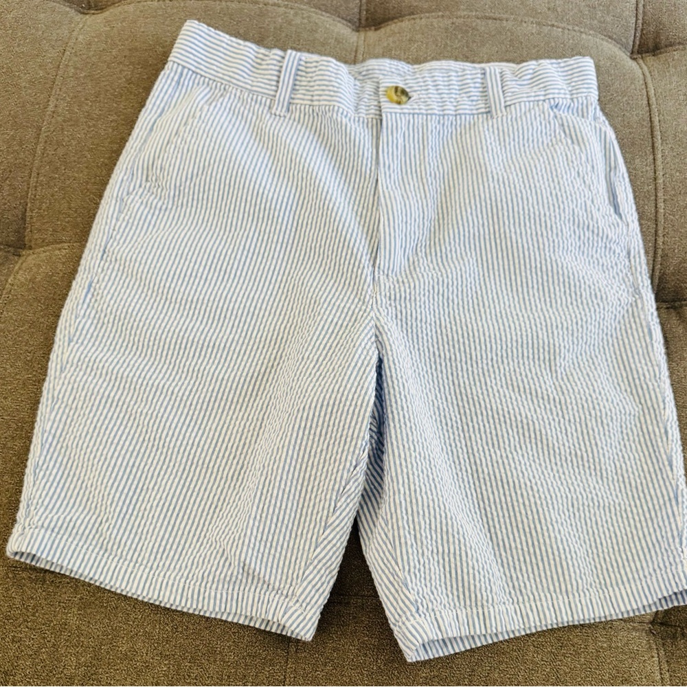 Janie and Jack Blue and White Striped Men's Shorts